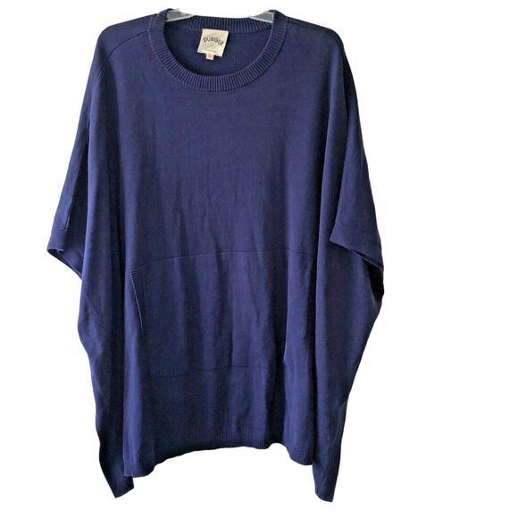 Dubgee Sweaters - Dubgee Whoopie Womens Sweater One Size Blue Oversized Slouchy Pull Over Dolman